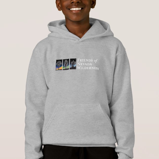 Kids Hoodie (Dark Sky Logo - Weiß) (Vorderseite)
