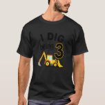 Kids I Dig Being 3 Construction 3rd Birthday Backh T-Shirt<br><div class="desc">Kids I Dig Being 3 Construction 3rd Birthday Backhoe  .</div>