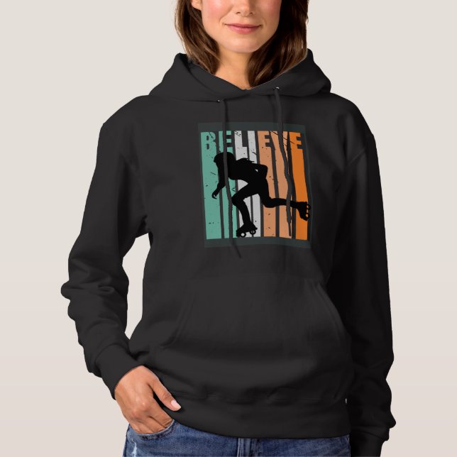 Kids I Love Roller Skating Team Believe Inline Ska Hoodie (Vorderseite)