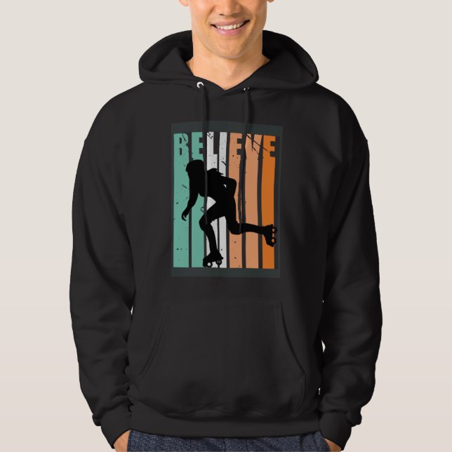 Kids I Love Roller Skating Team Believe Inline Ska Hoodie (Vorderseite)