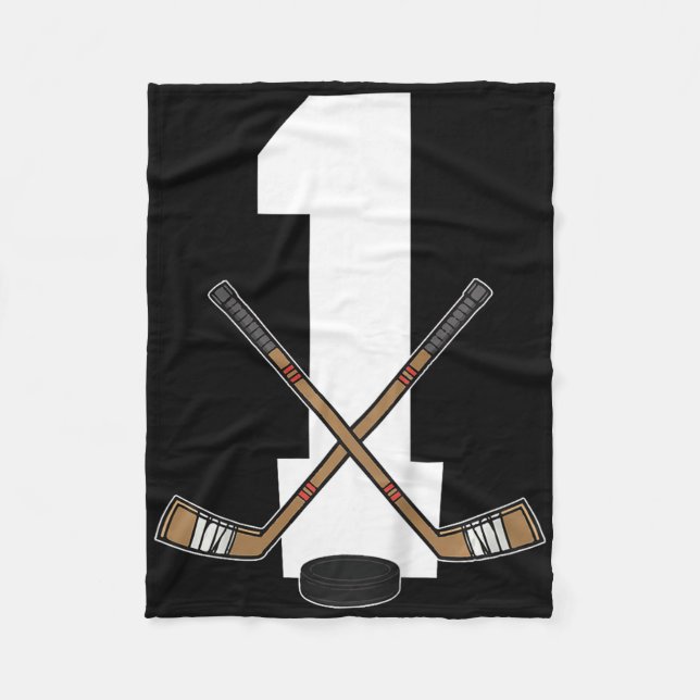 Kids Ice Hockey Kids Toddler Boys 1st Birthday Ice Fleecedecke (Vorderseite)