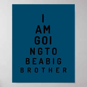 Kids ich werde ein großer Bruder-Sehtest sein Poster