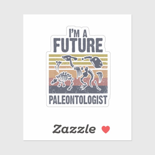 Kids I'm A Future Paleontologist Dinosaurs Aufkleber (Blatt)