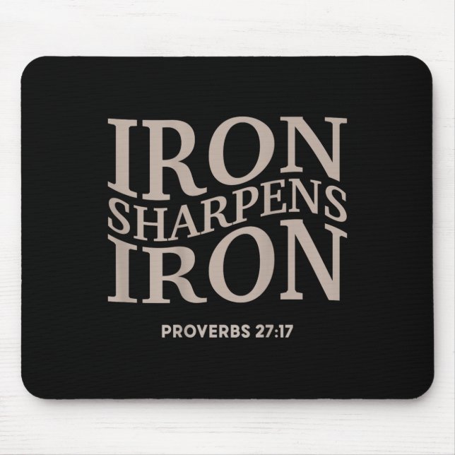 Kids Iron Sharpens Iron Jugend Christlich Jesus Wo Mousepad (Vorne)