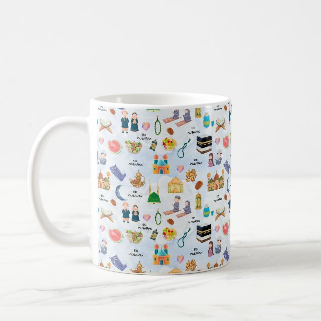 Kids Islamic Mug – Colourful Eid & Ramadan (Gauche)