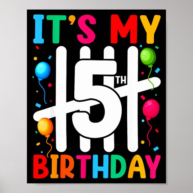 Kids It's My 5th Birthday 5 Five Birthday Boys Gir Poster (Vorne)