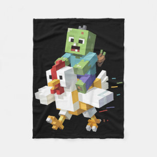 Kids Jock Hühner-Shirt Pixel-Art Gamer Zombie-Jung Fleecedecke