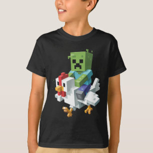 Kids Jock Hühner-Shirt Pixel Art Gamer Zombie Jung T-Shirt