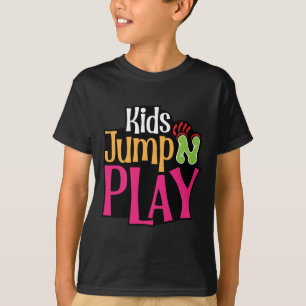 Kids Jump N Spielen Sie individuelle Typografie fü T-Shirt
