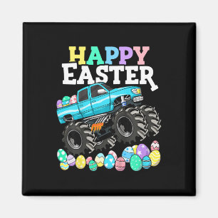 Kids Jungen Frohe Ostern Monster Truck Ostereier T Magnet