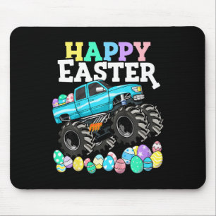 Kids Jungen Frohe Ostern Monster Truck Ostereier T Mousepad