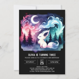 Kids Jungle Wolf Geburtstag Einladung