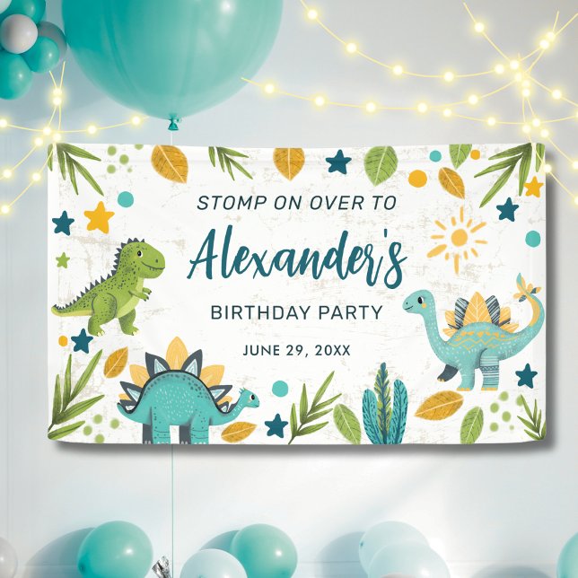 Kids Jurassic Geburtstagsparty Dinosaur Banner (Von Creator hochgeladen)