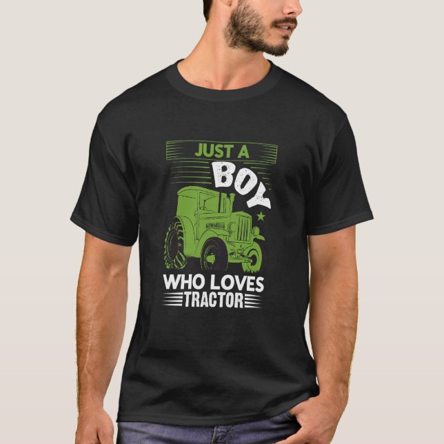 Kids Just a Boy Who Loves Tractors  1 T-Shirt (Vorderseite)