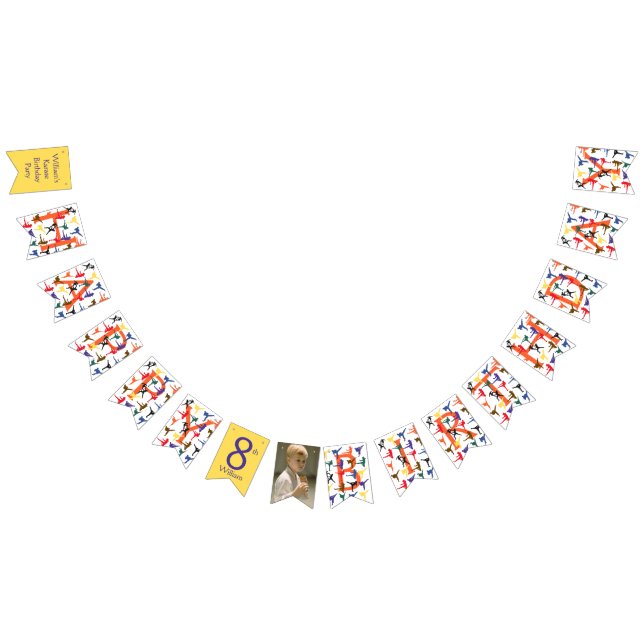 Kids Karate Party Happy Birthday Banner (Alle)