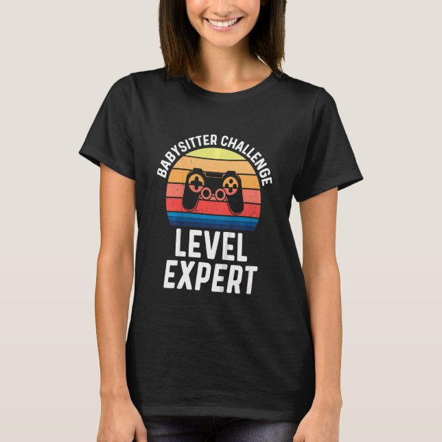 Kids  Kids Babysitter Stuff Kids Video Games Level T-Shirt (Vorderseite)