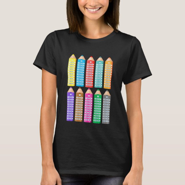 Kids Kids Learning to Calculate Math Multiplicatio T-Shirt (Vorderseite)