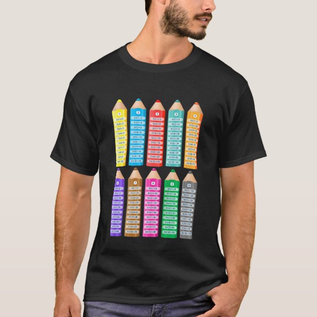 Kids Kids Learning to Calculate Math Multiplicatio T-Shirt (Vorderseite)