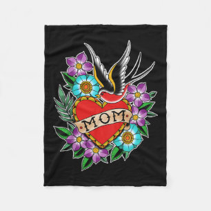 Kids Kids Mama Herz Tattoo Fleecedecke