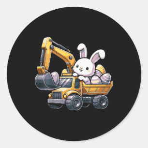 Kids Kids Osterhase Bagger Frohe Ostern Runder Aufkleber