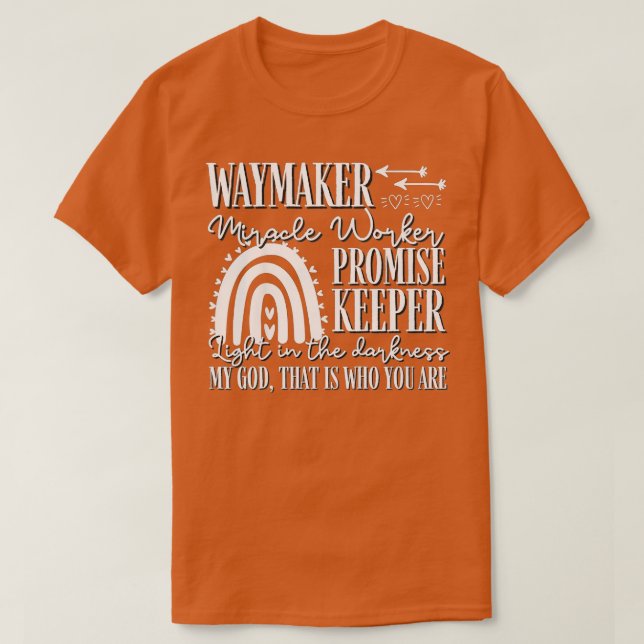 Kids Kids Waymaker Miracle Worker Rainbow, Christi T-Shirt (Design vorne)