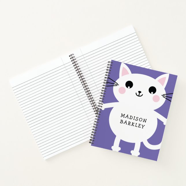 Kids Kitty Cat Niedlich Notizbuch (Innenseite)