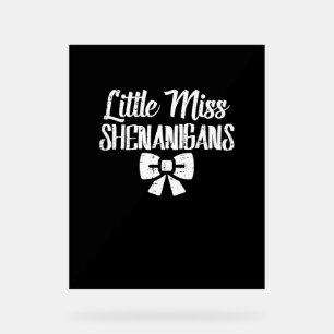 Kids Kleine Frau Shenanigans Niedlich St Patricks Acrylschild