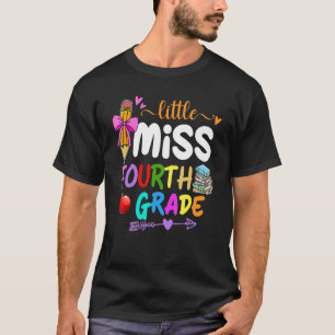 Kids kleiner Miss 4 Grad zurück zum Schulunterrich T-Shirt