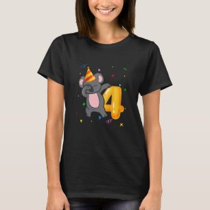 Kids Koala Bear Girl 4. Geburtstag 4. Jahr Ko T-Shirt