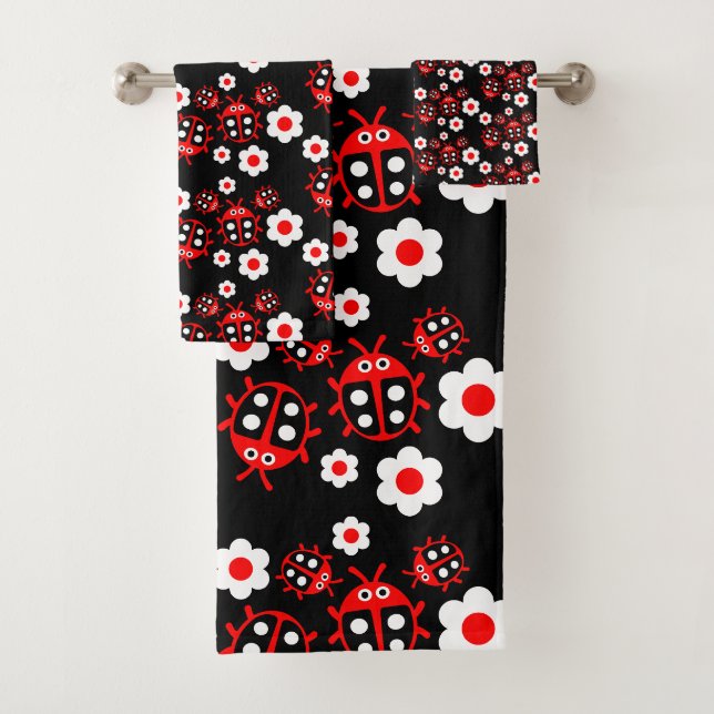 Kids Ladybug Badhandtuch Set (Insitu)