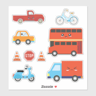 Kids-Landtransportfahrzeuge Aufkleber