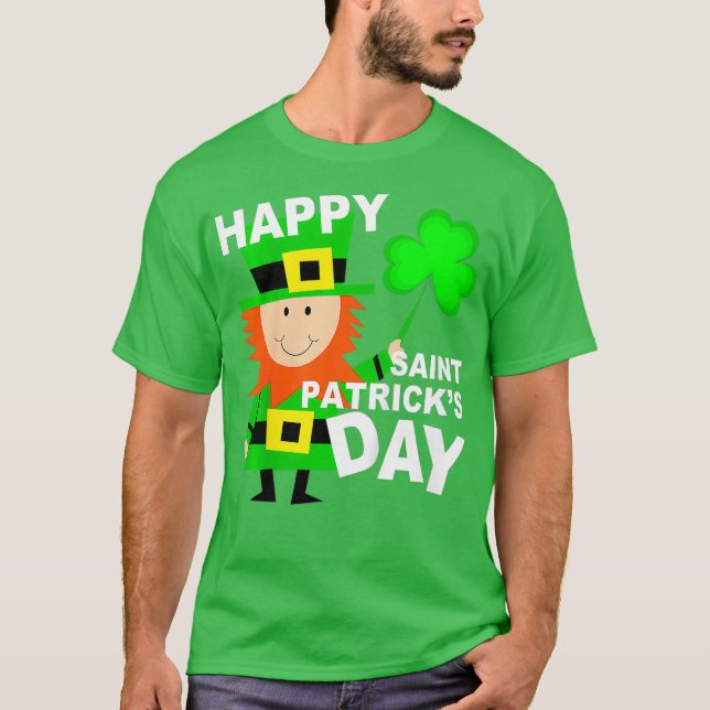 Kids Leprechaun Gift for Boys Girls Happy Saint T-Shirt (Vorderseite)
