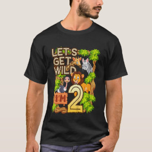 Kids Let's Wild Ich bin 2 Safari Animal Zoo Animal T-Shirt