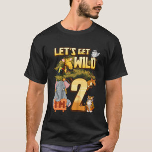 Kids Let's Wild Ich bin 2 Safari Animal Zoo Animal T-Shirt