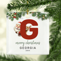 Kids Letter G Monogram Christmas Tree
