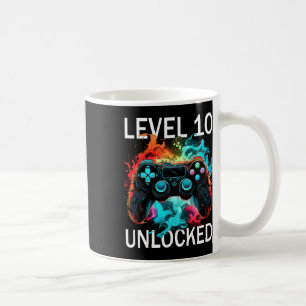Kids Level 10 freigeschaltet Retro-Videospieler 10 Kaffeetasse
