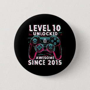Kids Level 10 freigeschaltet Videospiel 10. Geburt Button
