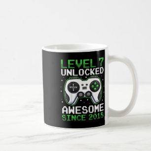 Kids Level 7 freigeschaltet 7 Jahre alter Videospi Kaffeetasse
