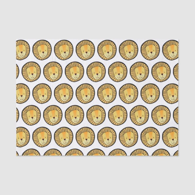 Kids Lion Jungle pattern Seidenpapier (Vorderseite)