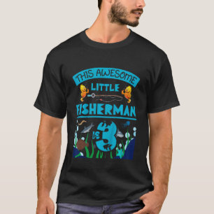 Kids Little Fisherman ist jetzt 3 Fischen Meer 3. T-Shirt
