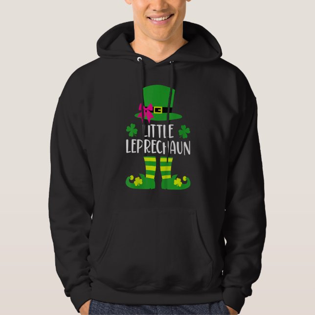 Kids Little Leprechaun mit rosa Bow für Mädchen Hoodie (Vorderseite)