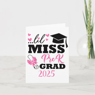 Kids Little Miss Pre-k Grad Preschool Prek Graduat Karte