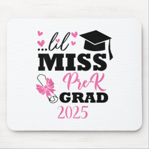Kids Little Miss Pre-k Grad Preschool Prek Graduat Mousepad