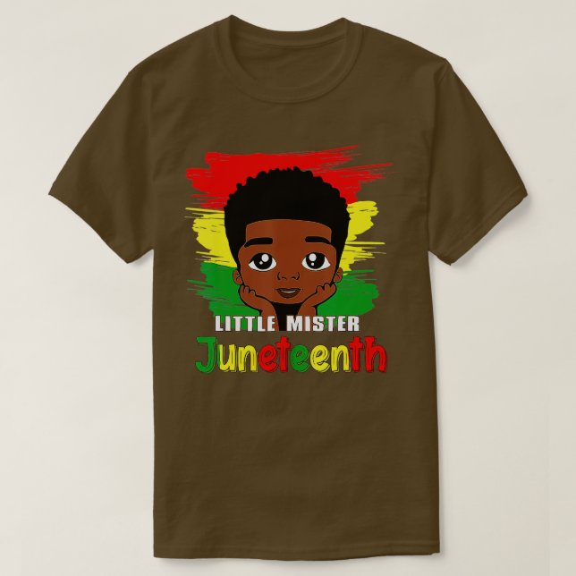 Kids Little Mister Juneteenth Black Boy Kleinkind  T-Shirt (Design vorne)