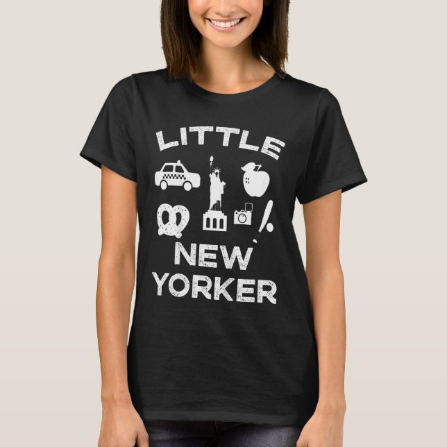 Kids Little New Yorker New York Kinder Design T-Shirt (Vorderseite)