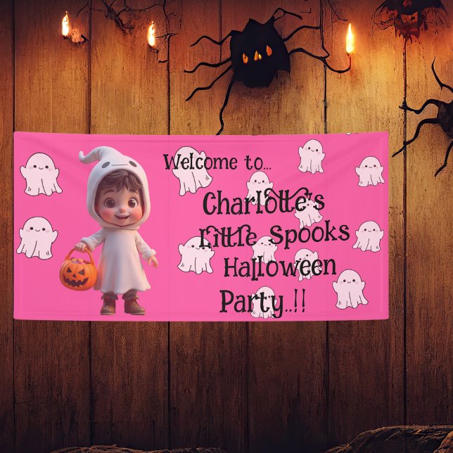 Kids Little Spooks Halloween-Party Banner (Little Spooks Halloween Party Banner)