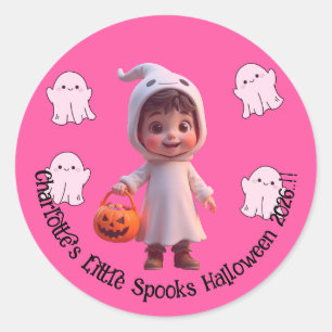 Kids Little Spooks Halloween-Party Runder Aufkleber