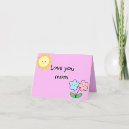 Kids "Love You Mom" Cute Mother's Day/Birthday Dankeskarte