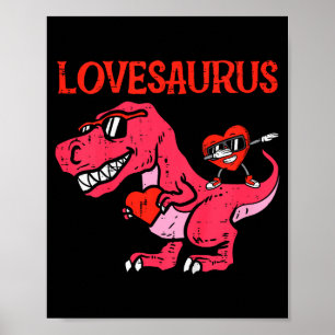 Kids Lovesaurus Dino Trex Dab Herz Kleinkind Junge Poster