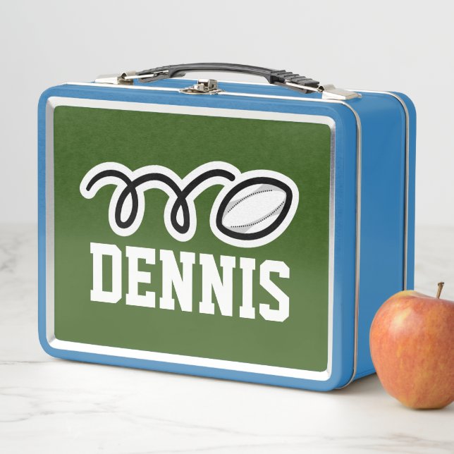 Kid's Lunchbox mit individueller Rugby-Ball-Druck (Beispiel)